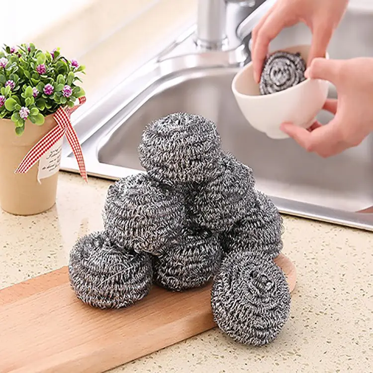Stainless Steel Kitchen Cleaning Wire Ball 410 High Strength - Image 4