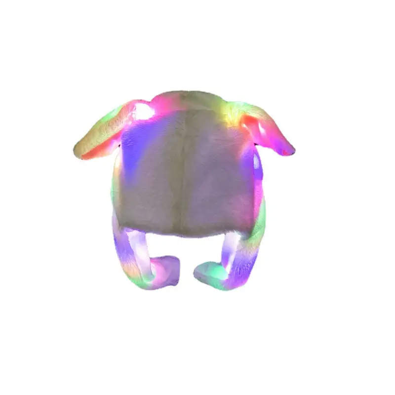 White Plush Cartoon Rabbit Ear Moving Hat for Kids - Image 14