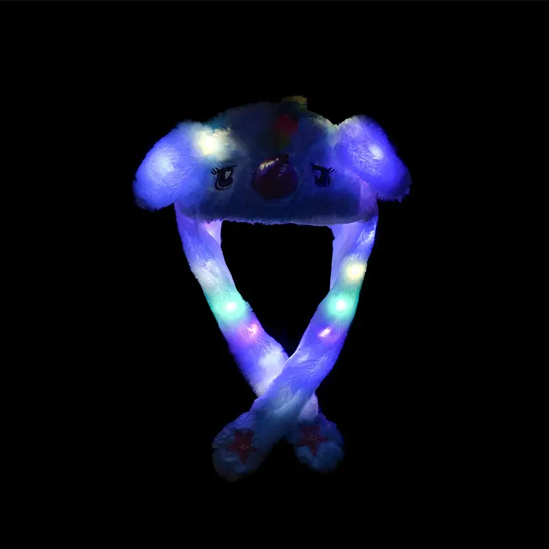 White Plush Cartoon Rabbit Ear Moving Hat for Kids - Image 9