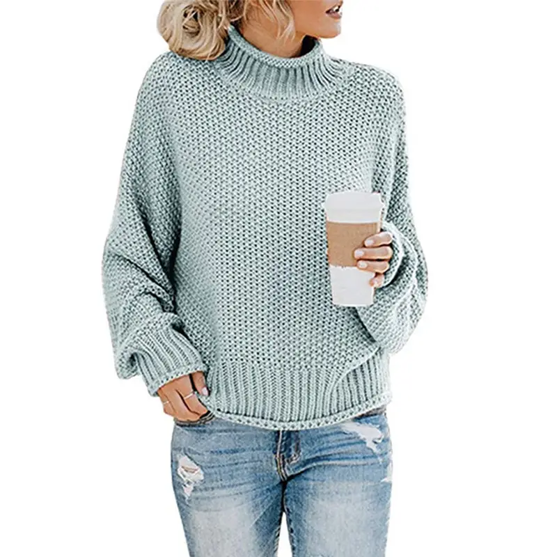 Green Thick-Line Knit Coat for Women - Image 9
