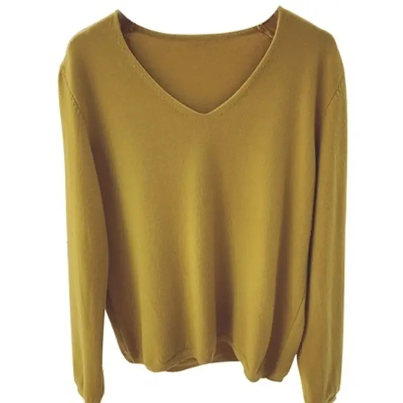 2025 Women Loose V-Neck Pullover Long Sleeve Knitwear - Image 15