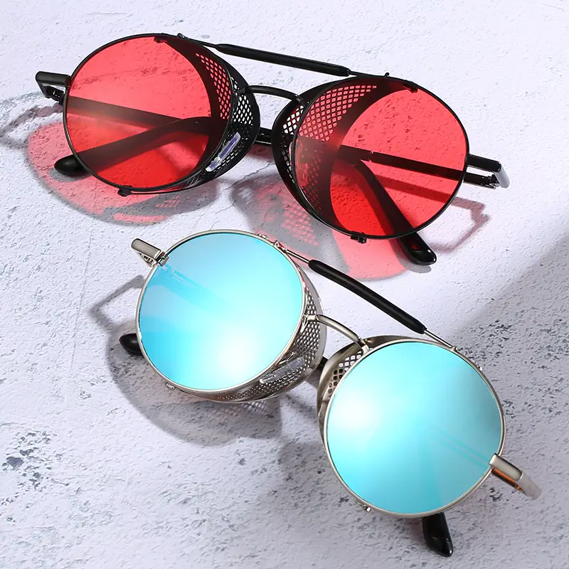 European American Retro Sunglasses with Mesh Frame - Image 11