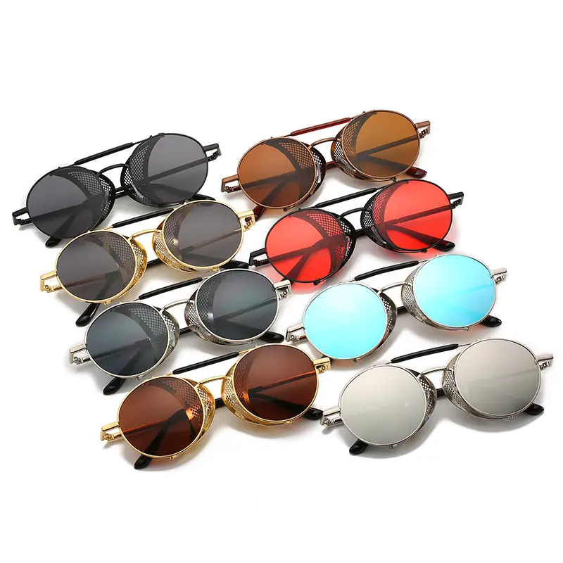 European American Retro Sunglasses with Mesh Frame - Image 13