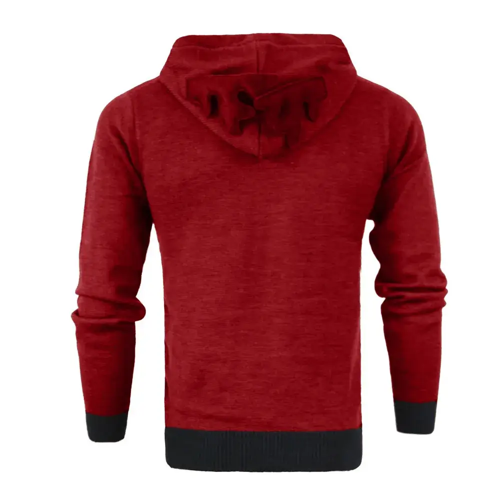 Men's Velvet Hooded Sweatshirt Brown with Deer Antlers