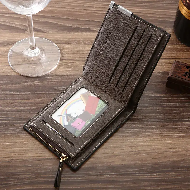 Men's Leather Wallet Watch Gift Set Brown Premium Quality - Image 5