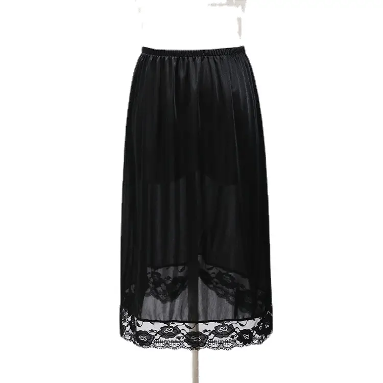 Black Silk Lace Half Skirt 60cm Anti-Penetration - Image 8