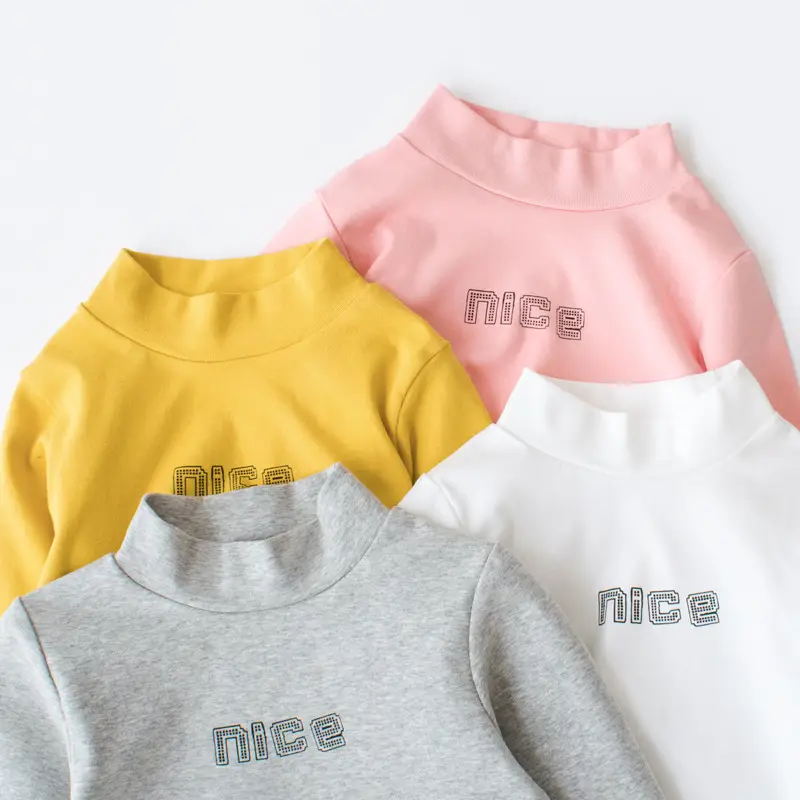 Girls Turtleneck Shirt One Piece Grey 27 Kids - Image 5