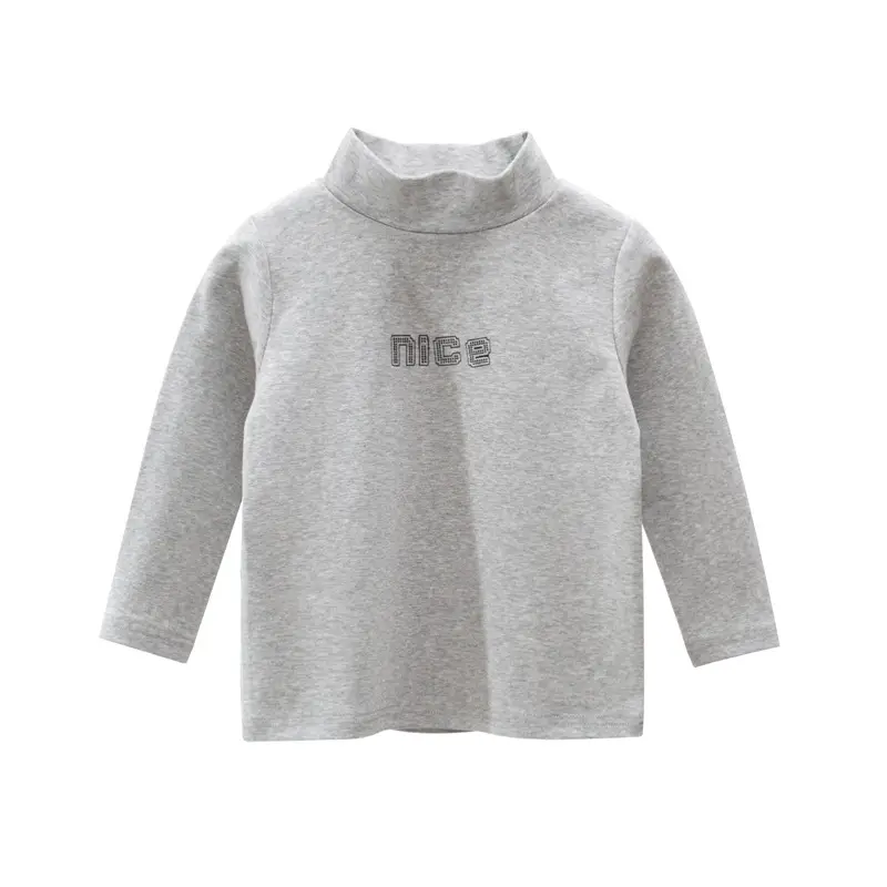 Girls Turtleneck Shirt One Piece Grey 27 Kids - Image 2