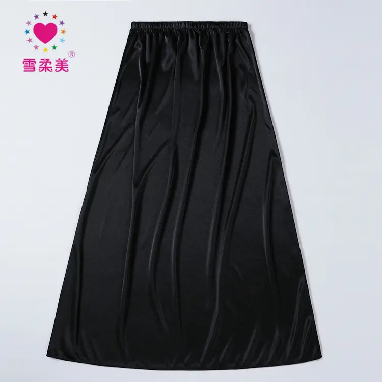 Black Silk Inner Petticoat Skirt 75cm Anti-Slip - Image 2