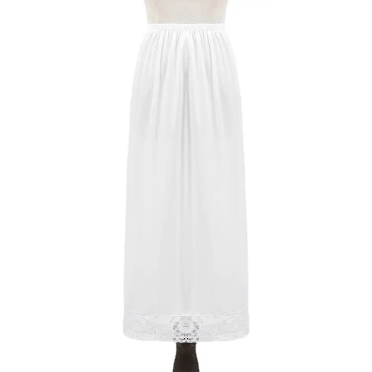 White Lace Half Skirt Ice Silk Thin Anti-Exposure - Image 6