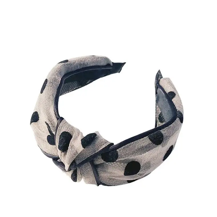 Mesh Polka Dot Hair Crown with Knot & Non-Slip Tie - Image 8