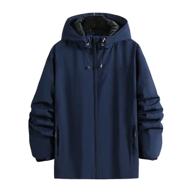 Men's Windproof Hoodie Jacket 4M Beige - Image 5
