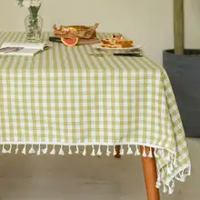 Red Black Checkered Tablecloth for Christmas Party Dining Set — feature 2