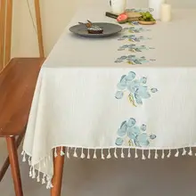 Red Black Checkered Tablecloth for Christmas Party Dining Set — feature 4
