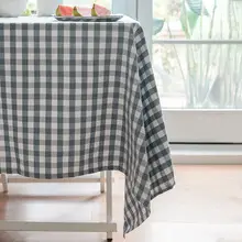 Red Black Checkered Tablecloth for Christmas Party Dining Set — feature 6