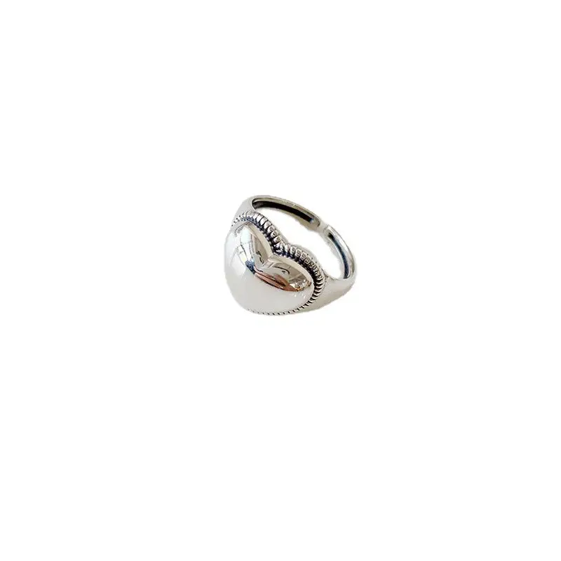 Sterling Silver Love Chain Ring Set of 2 - Image 7