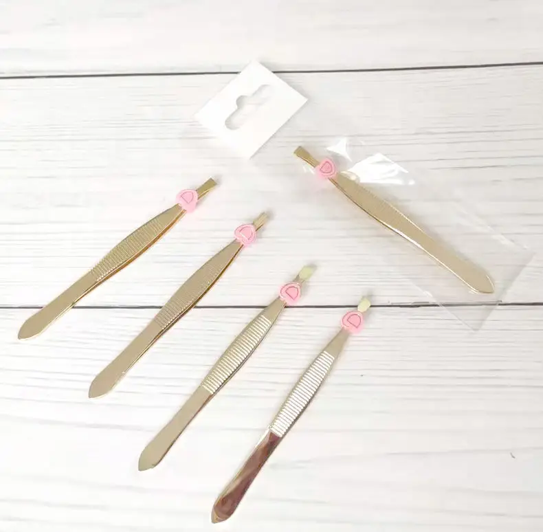 Stainless Steel Golden Eyebrow Clip Tools for Precision Trimming — feature 12