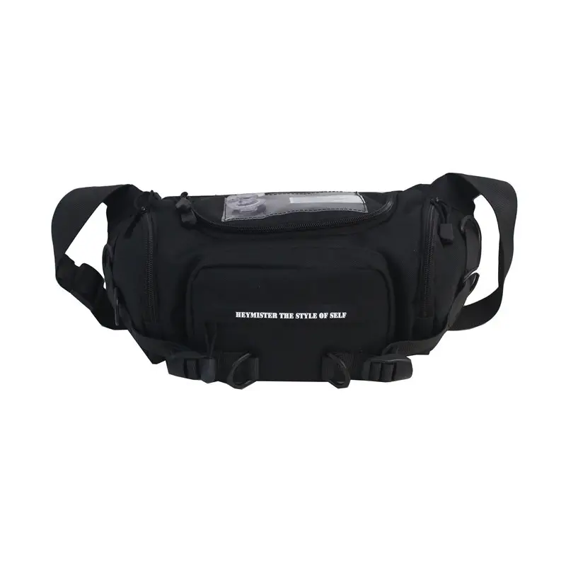 Men's Black Water-Repellent Crossbody Bag Large Capacity - Image 5