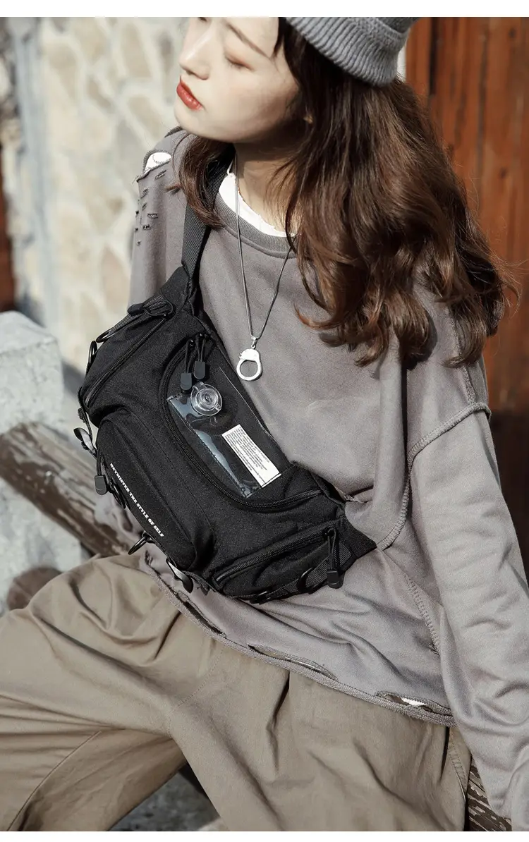 Men's Black Water-Repellent Crossbody Bag Large Capacity — feature 18