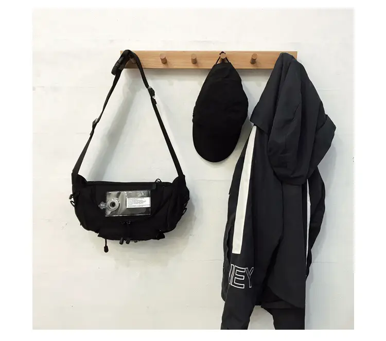 Men's Black Water-Repellent Crossbody Bag Large Capacity — feature 27