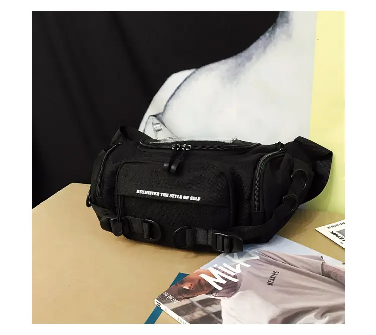 Men's Black Water-Repellent Crossbody Bag Large Capacity — feature 28