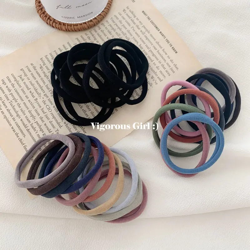 Super Soft Hair Ties 10 Pack Black Rubber Band - Image 5