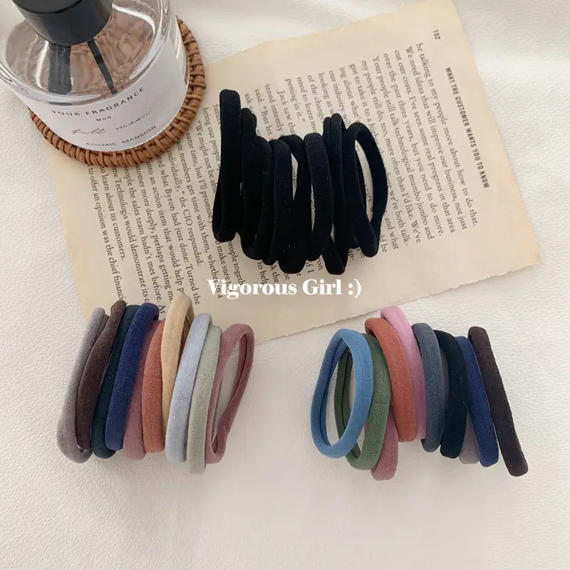 Super Soft Hair Ties 10 Pack Black Rubber Band - Image 6