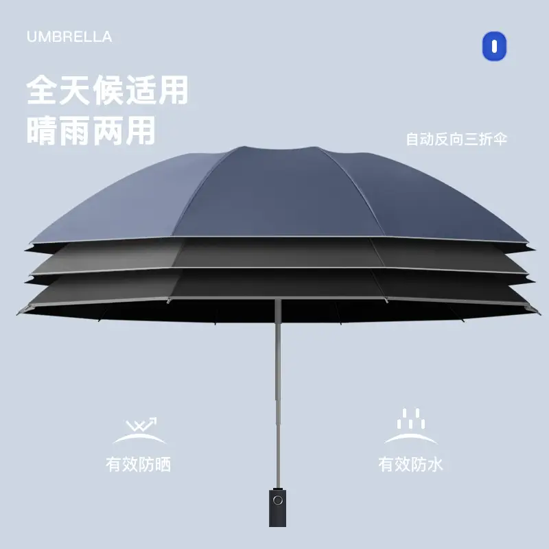 Fully Automatic Reverse Folding Umbrella for Men Women Large - Image 6
