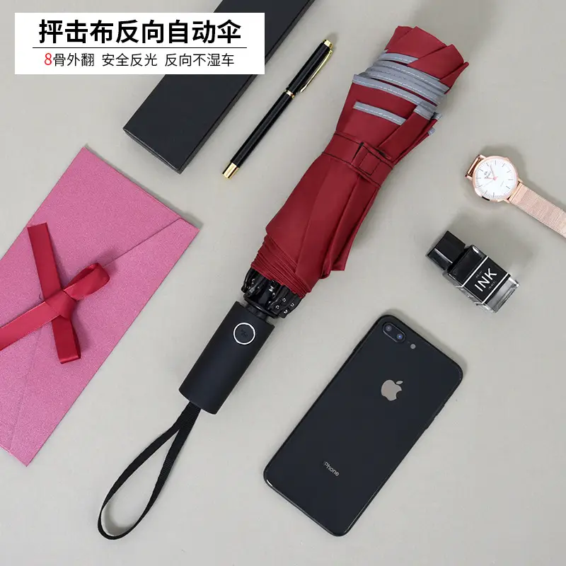 Fully Automatic Reverse Folding Umbrella for Men Women Large - Image 3