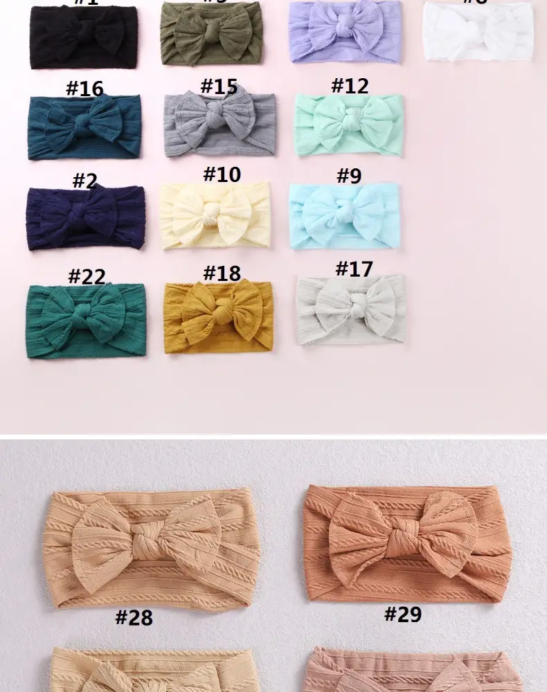 Red Baby Hair Band with Wide Edge Jacquard Fabric — feature 5
