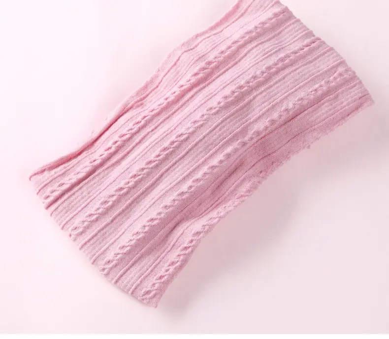 Red Baby Hair Band with Wide Edge Jacquard Fabric — feature 8