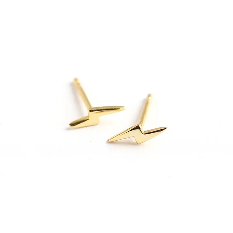 S925 Sterling Silver Lightning Earrings Mini Small - Image 5