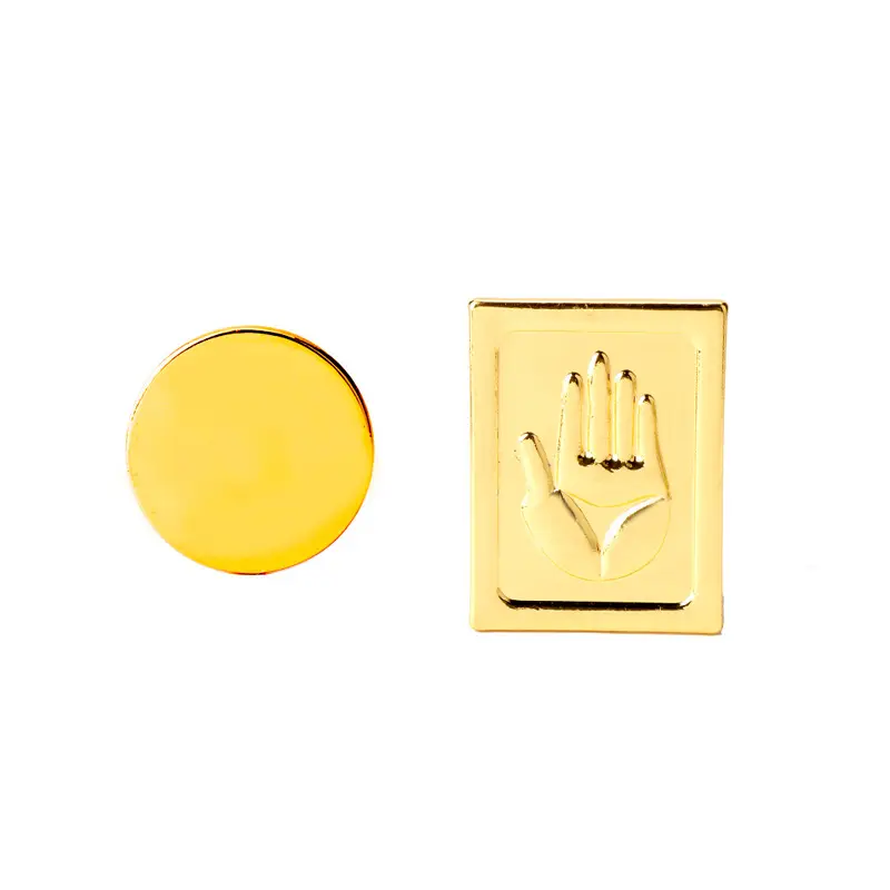 Anime Jojo Metal Badge Empty Strip Seitaro Hat Gold Brooch Buckle Pin