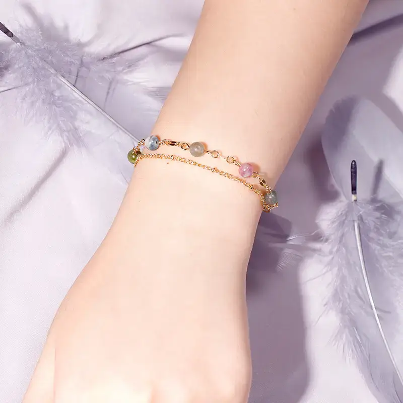 Double Layer Tourmaline Bracelet for Women