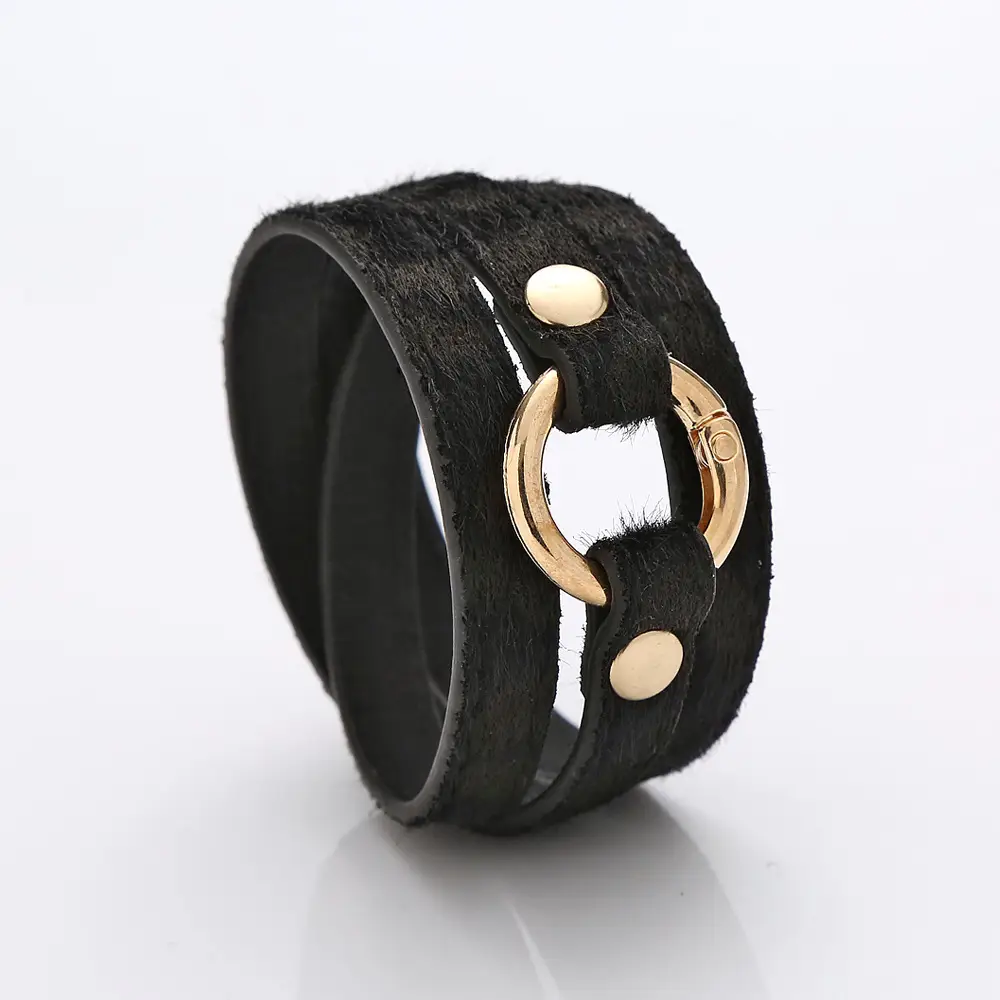 Women's Titanium Steel Leopard Print Wrap Bracelet — feature 7