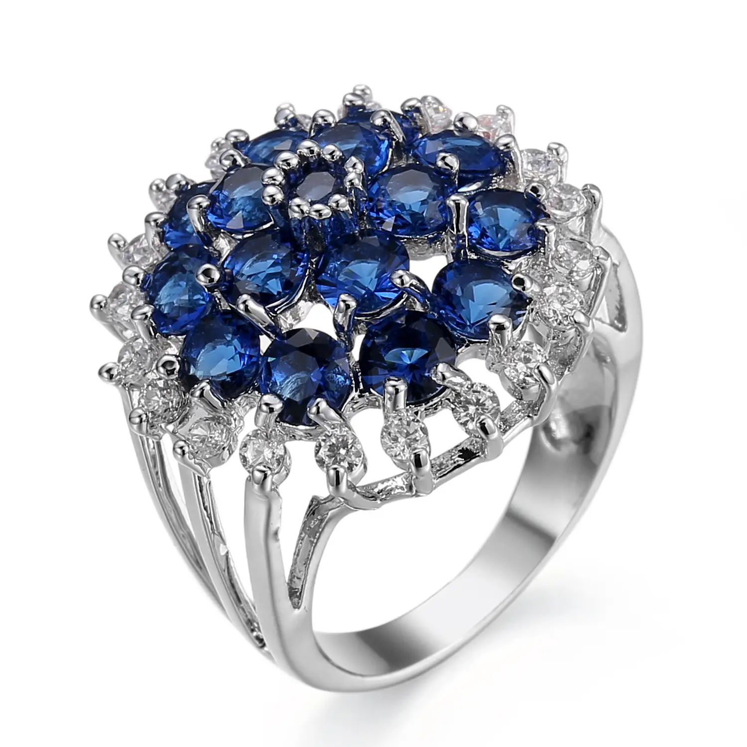 Purple Zircon Ring for Women Geometric Design - Image 2