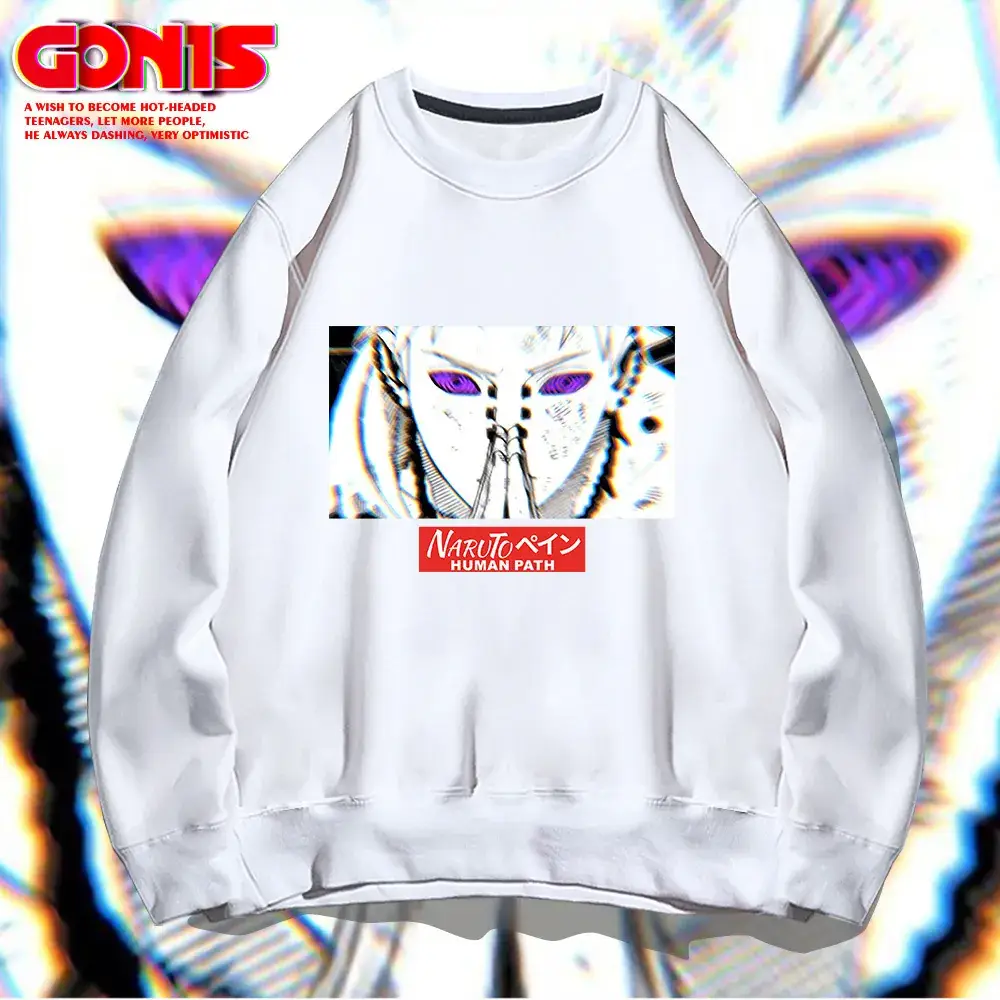 Men Blue Cartoon Joint Sweatshirt Spring Autumn Loose Fit - Image 11
