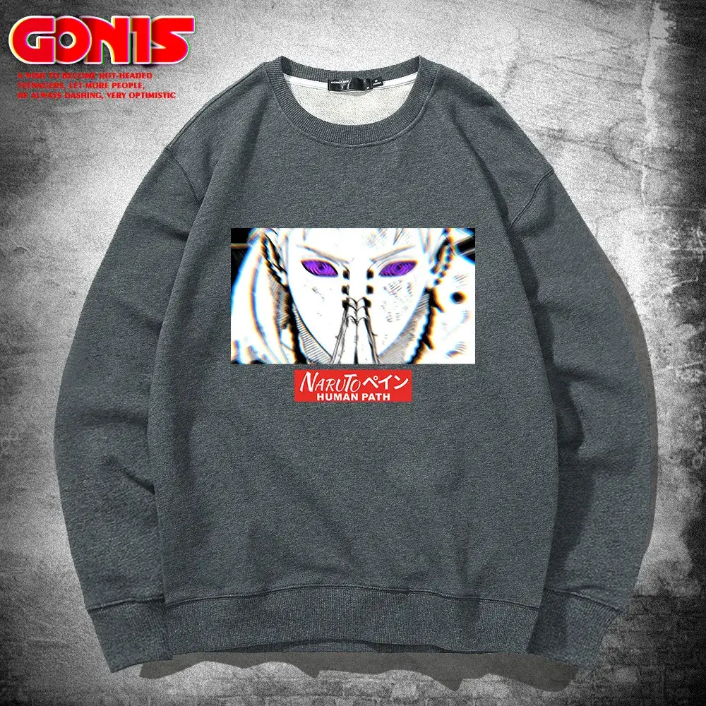 Men Blue Cartoon Joint Sweatshirt Spring Autumn Loose Fit - Image 8