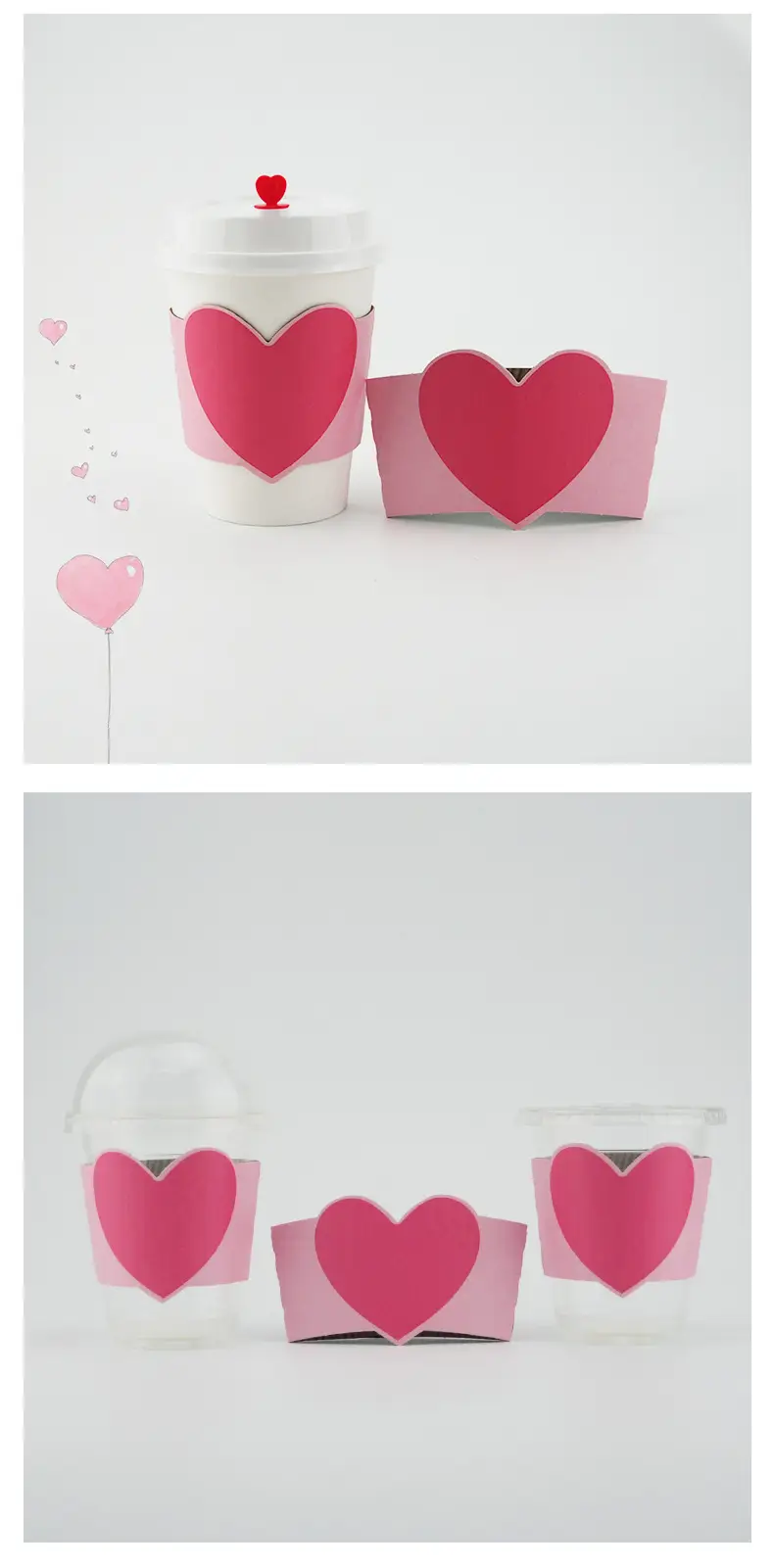 Hengxin Heart Design Disposable Cup Set 10-16oz — feature 6