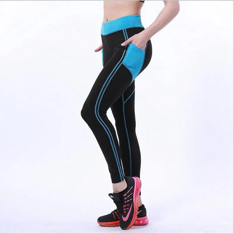 Women Slim Fit Yoga Sports Pants with Pocket Stitching - Image 2