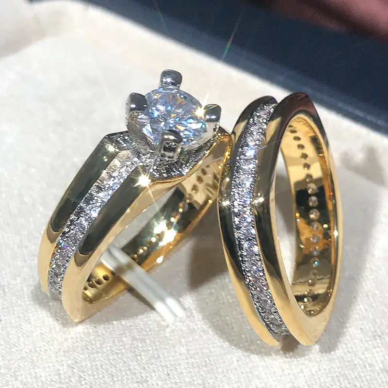 Luxury Gold Plated Diamond Ring Set for Men — feature 4