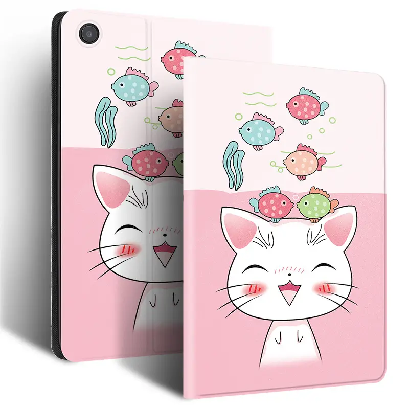 Cat Printed 11 Inch Leather Protective Case