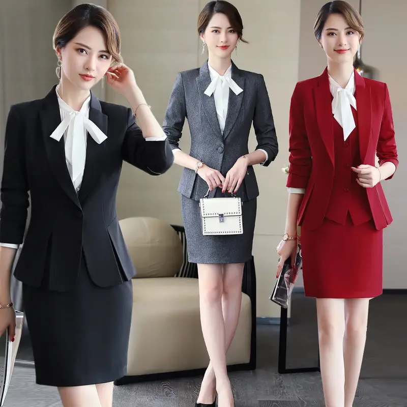 Women Black Suit 2018 Formal Work Interview - Image 2
