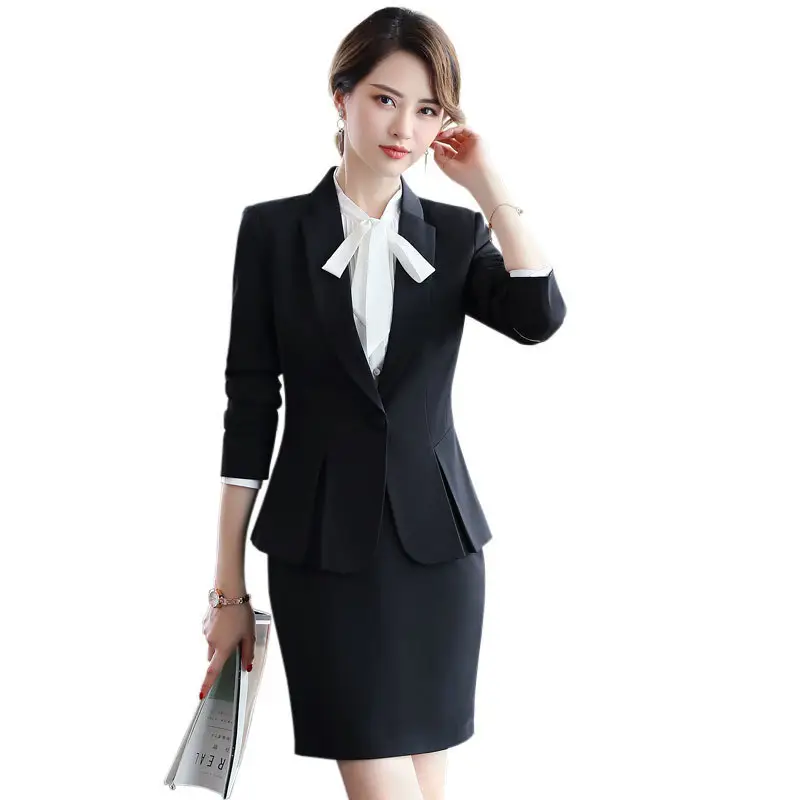Women Black Suit 2018 Formal Work Interview - Image 5