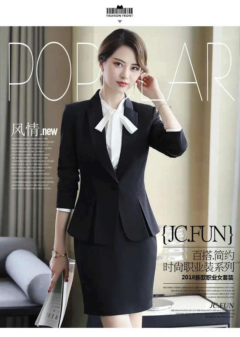 Women Black Suit 2018 Formal Work Interview — feature 6