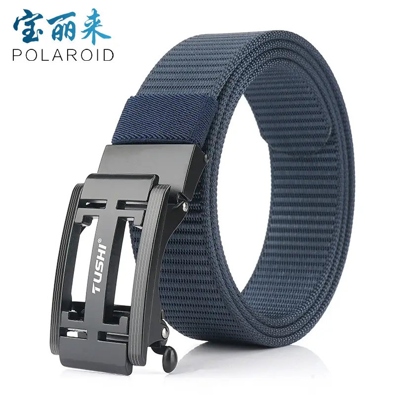 Red Nylon Automatic Buckle Belt for Men - Image 9