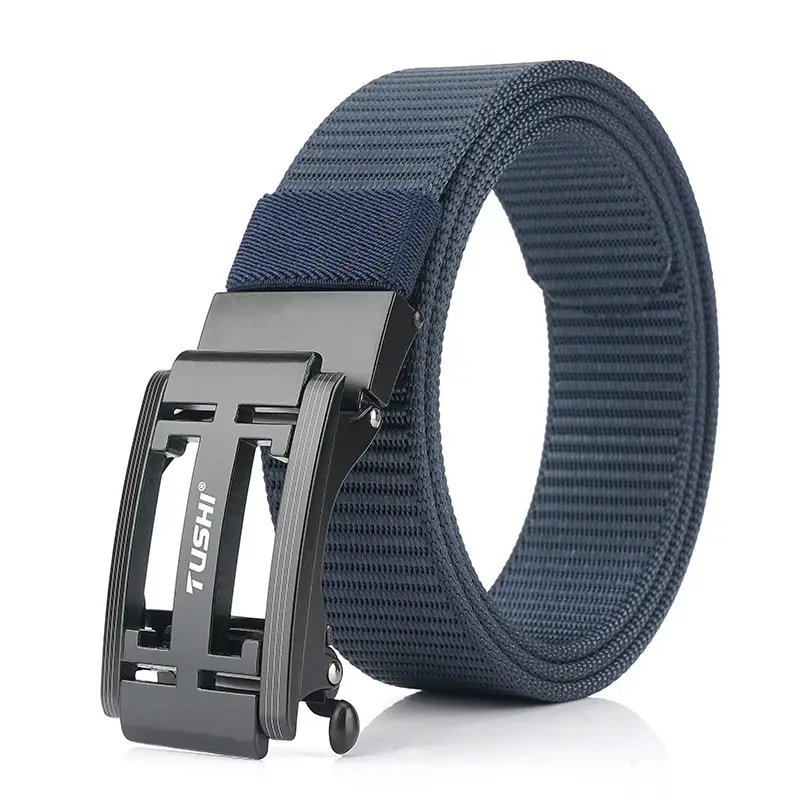 Red Nylon Automatic Buckle Belt for Men - Image 6