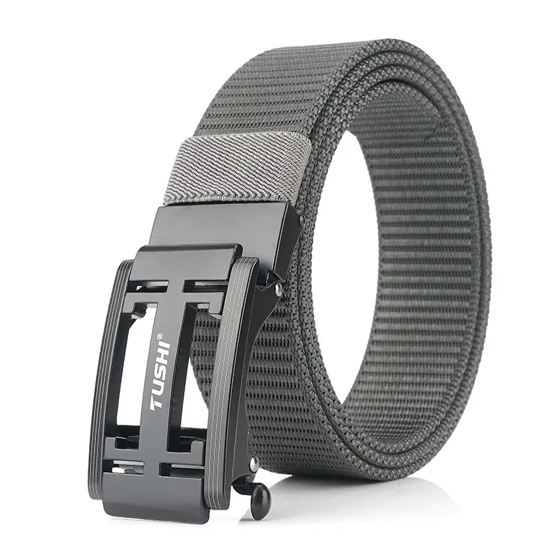 Red Nylon Automatic Buckle Belt for Men - Image 7