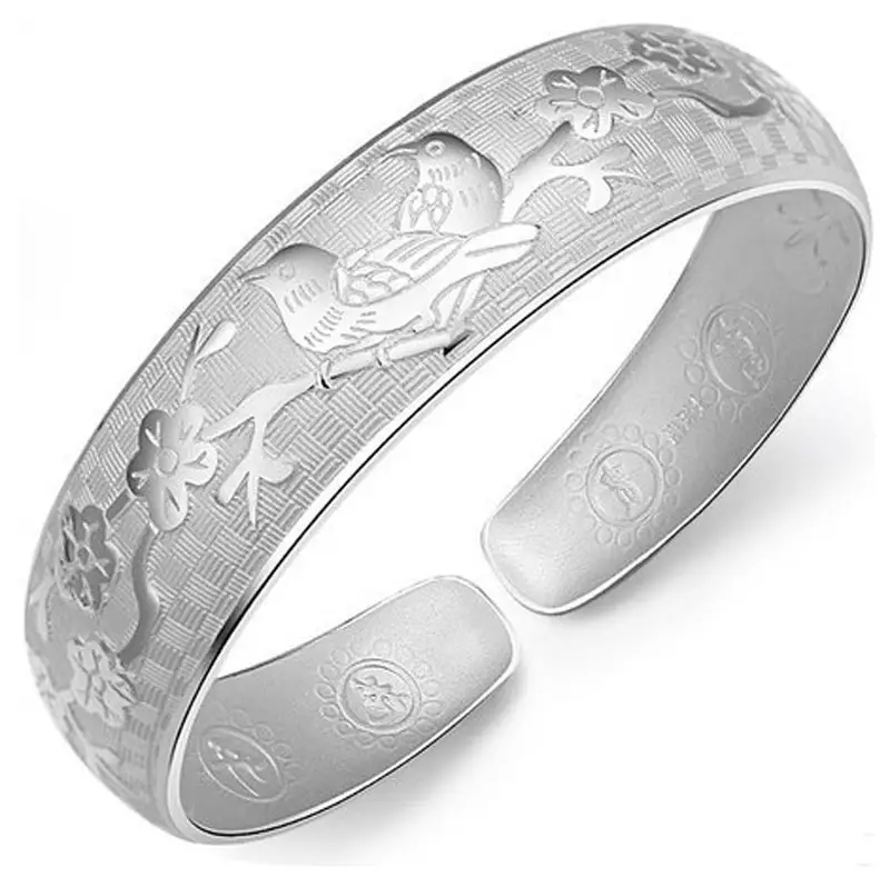 Silver Plum Blossom Eyebrow Bracelet for Women - Image 6