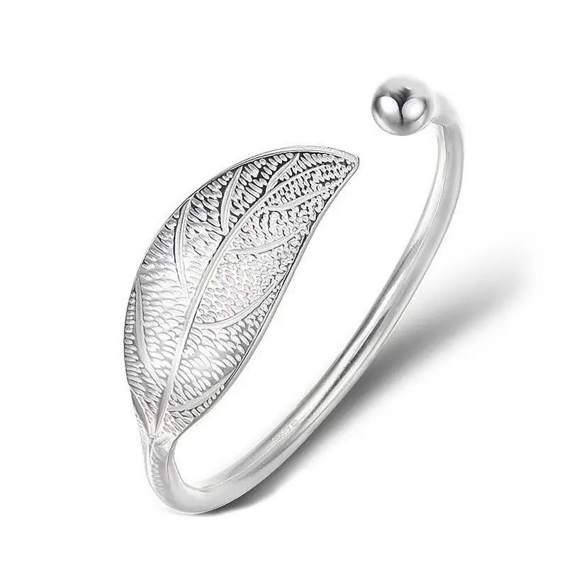 Silver Leaf Artistic Women's Bracelet Wholesale Gift - Image 6